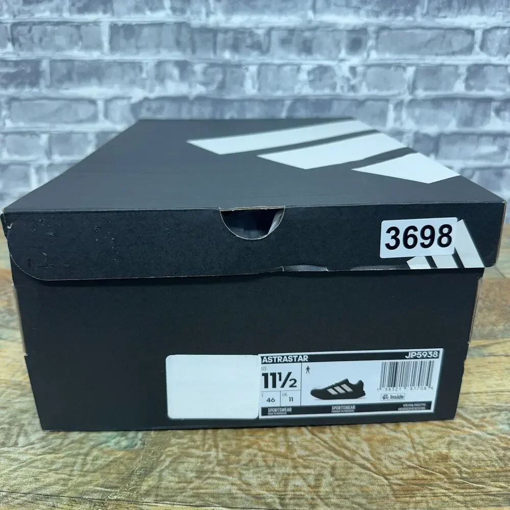 Adidas Astrastar Black White Cloudfoam Running Shoes JP5938 Mens Size 11.5 New